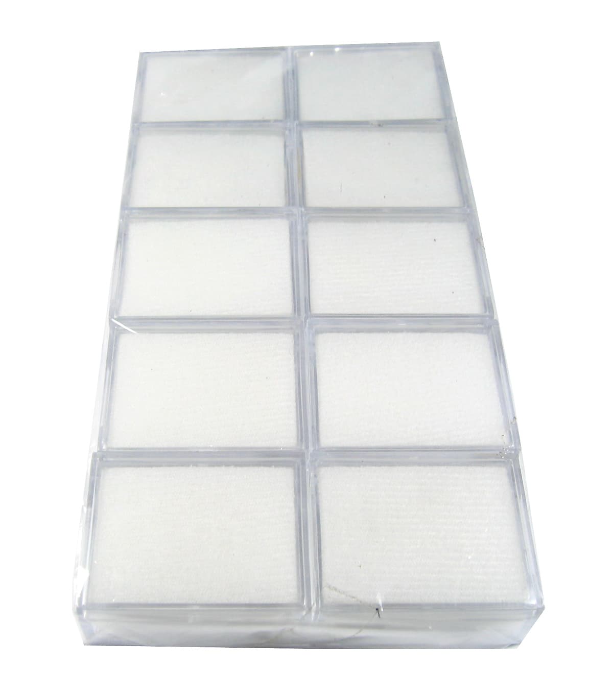 10 PCS OF CLEAR PLASTIC GEMSTONE GEM COIN JAR JEWELRY DISPLAY BOX Sz 5x4x2 CM