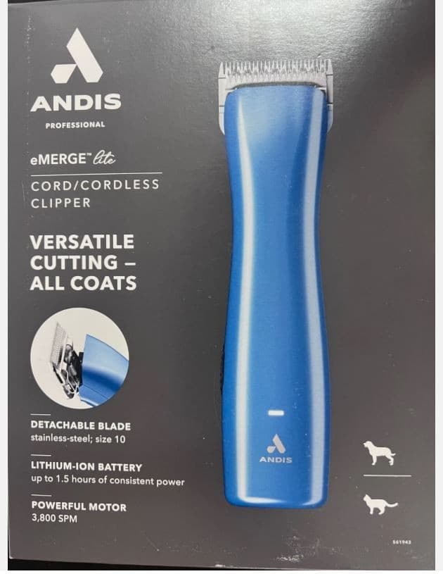 Andis eMerge Lite Cordless Detachable Blade Clippers (AGR-3) 6470