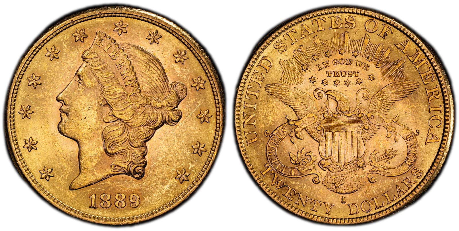 1889-S AV $20, Double Eagle.