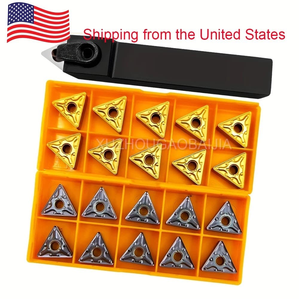 New Holder + 20pcs TNMG332 Carbide Inserts MTENN1616H16 Lathe Turning Tool
