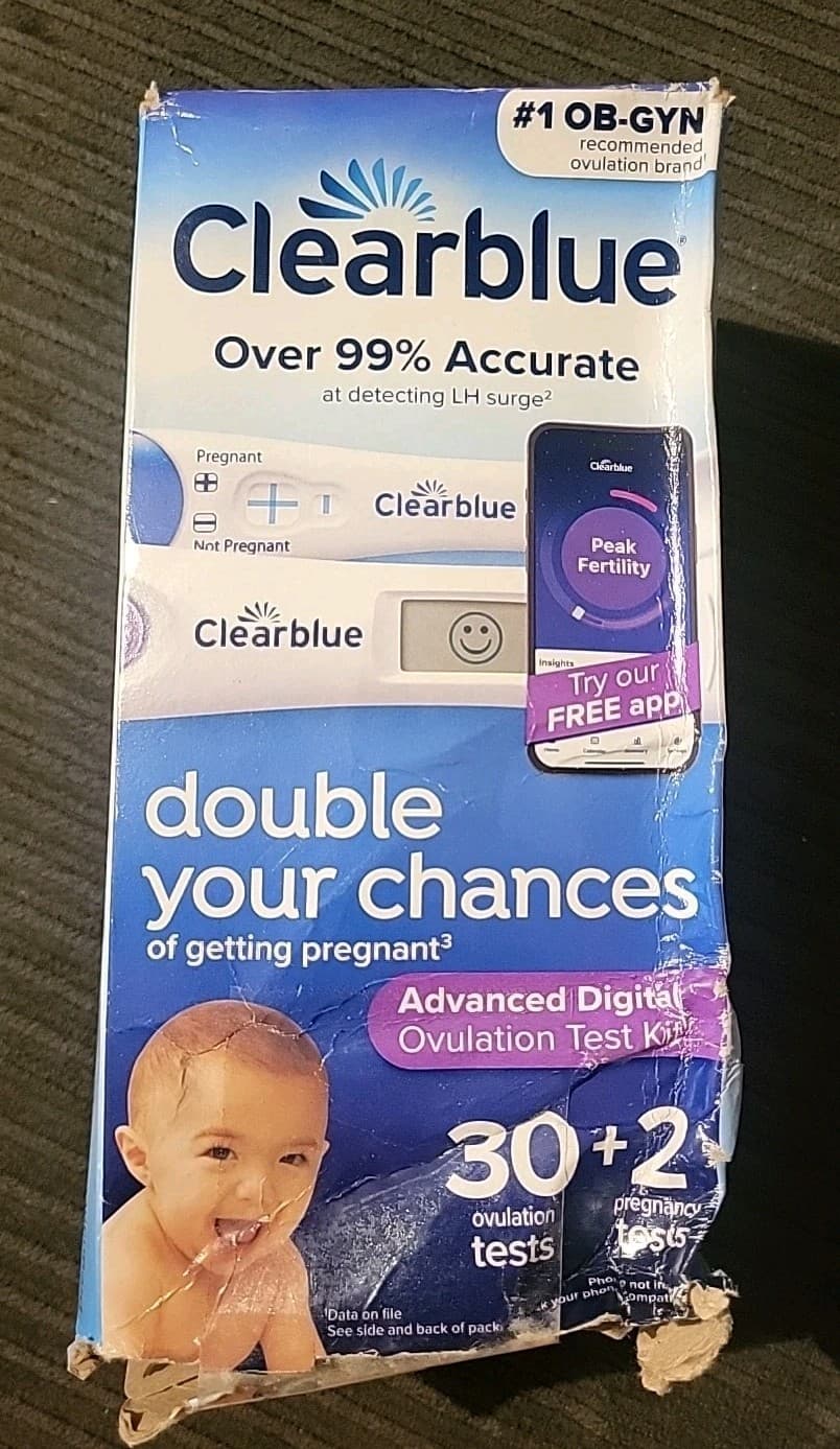 Clearblue Advanced Digital Ovulation Test Kit 30 Ovulation Tests + 2 Preg ☆READ