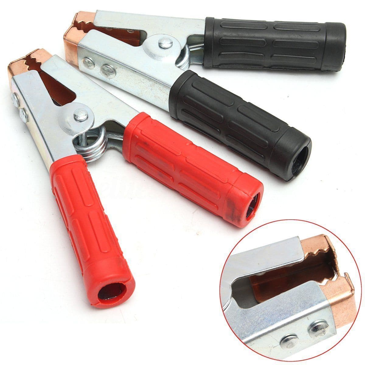 2 X 600A New Heavy Duty Crocodile Alligator Vehicle Boat Battery Test Clip Clamp