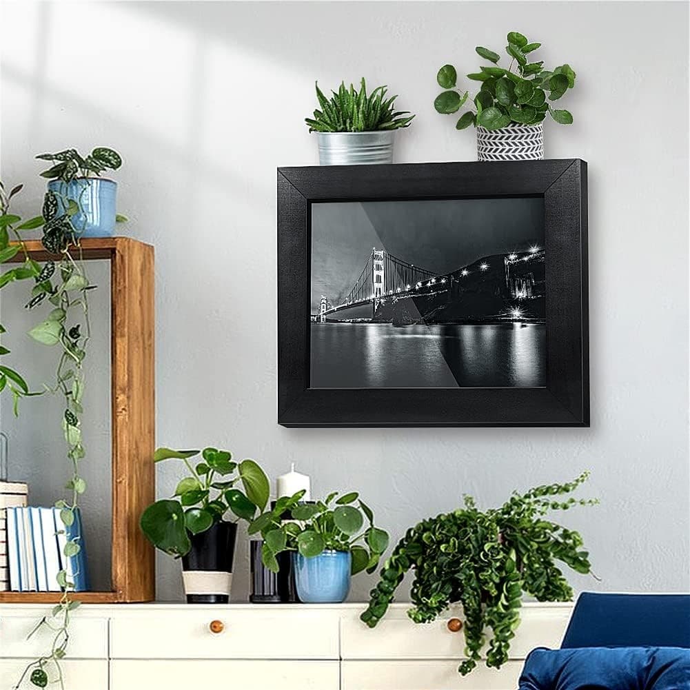 Elegant Wooden Picture Frame with Hidden Gun Safe & Valuables Storage