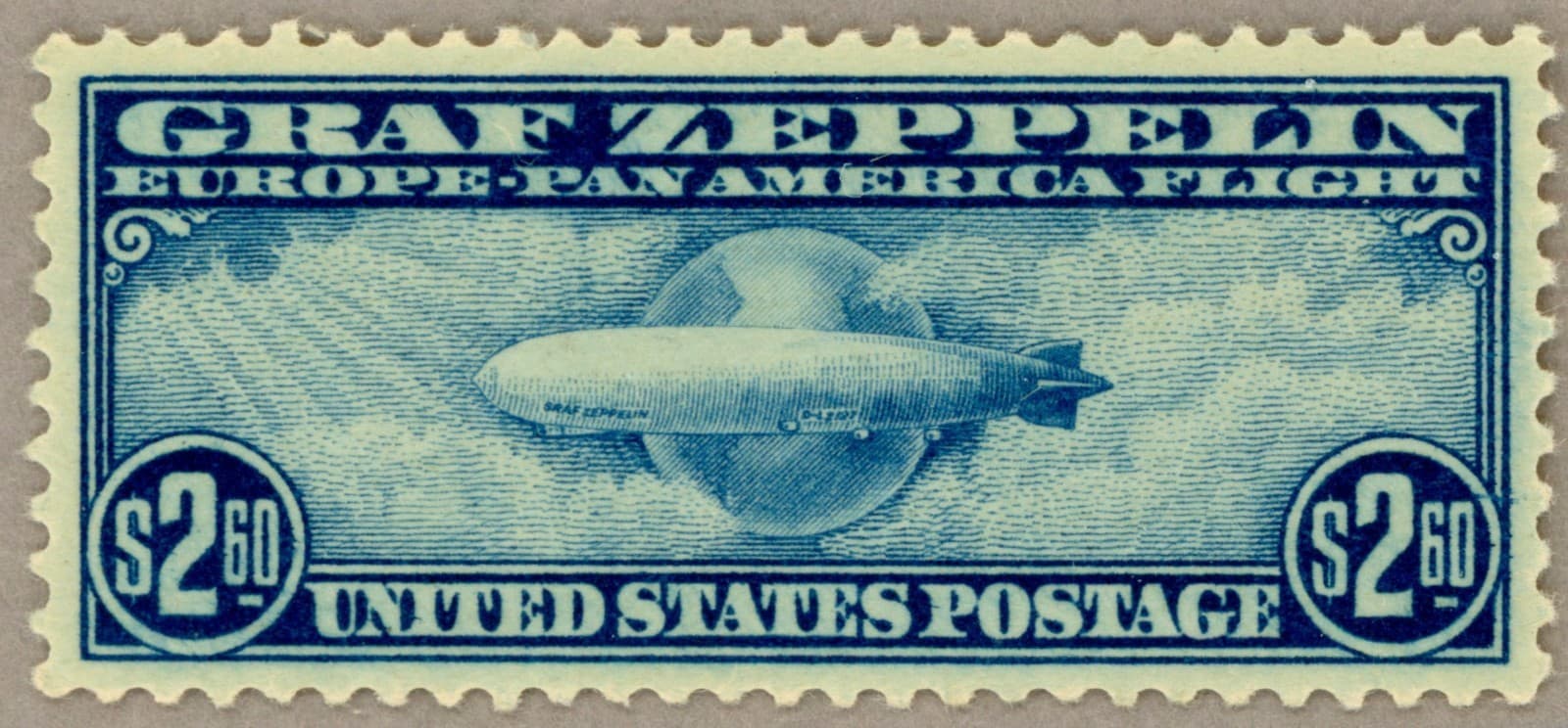 US Scott#C15 Mint NH XF 1930 $2.60 Graf Zeppelin, a true gem, no faults