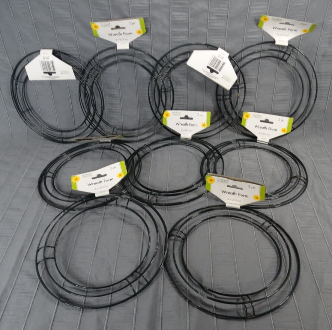 Floral Garden 2 PC Wreath Form, 8 IN. Lot of 9