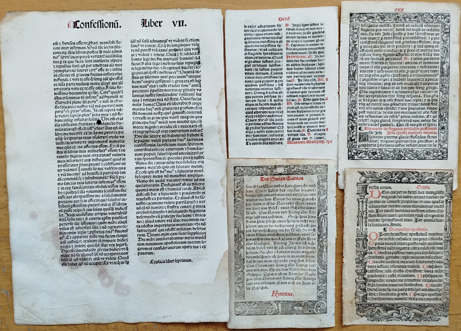 7 Early Printed Post Incunable Leaves (B) - 1489/1550