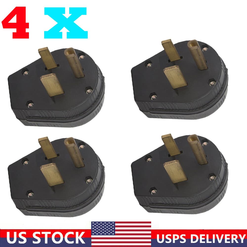 4X 220V Welder Dryer Power Plug 50 Amp 208 220 250 Volt Male Welding 6-50P Plug