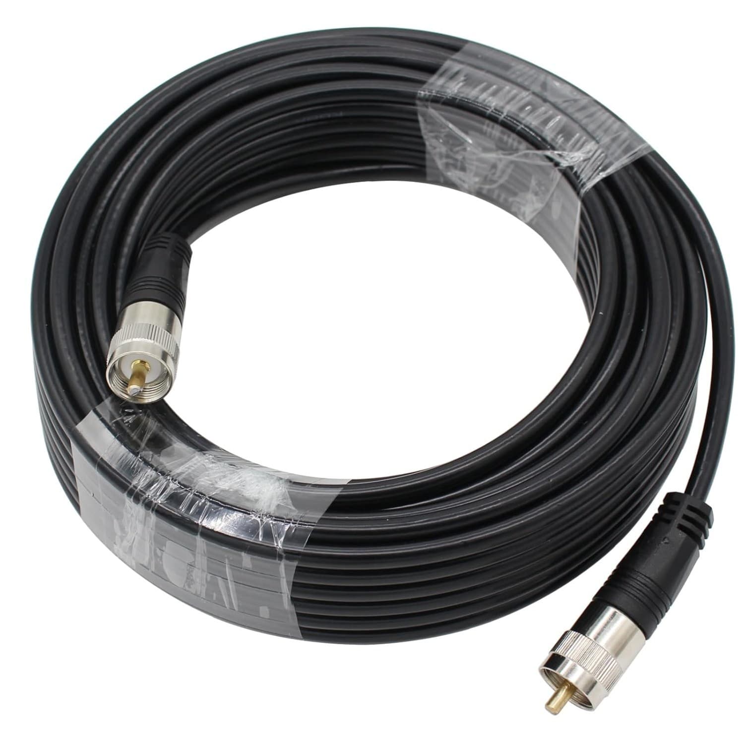 RG8X Coaxial Cable 50ft (15m) CB Coax Cable,Male to Male Coaxial Cable Connector