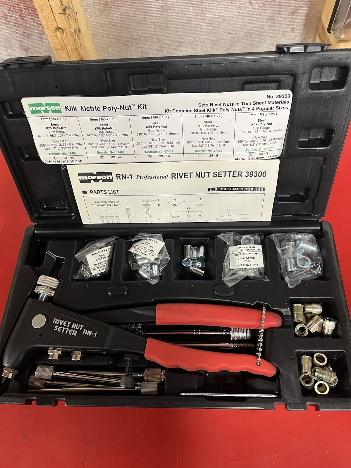 Marson 39303 Metric Poly-Nut Set