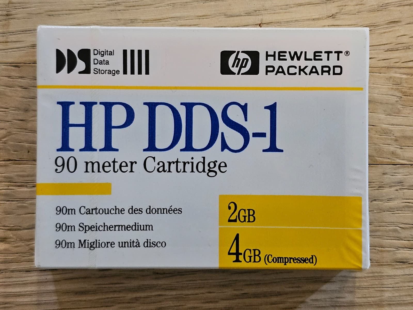 HP 2GB (4GB Comp) 90 Meter DDS-1 Data Cartridge DDS / DAT Cassette NEW SEALED