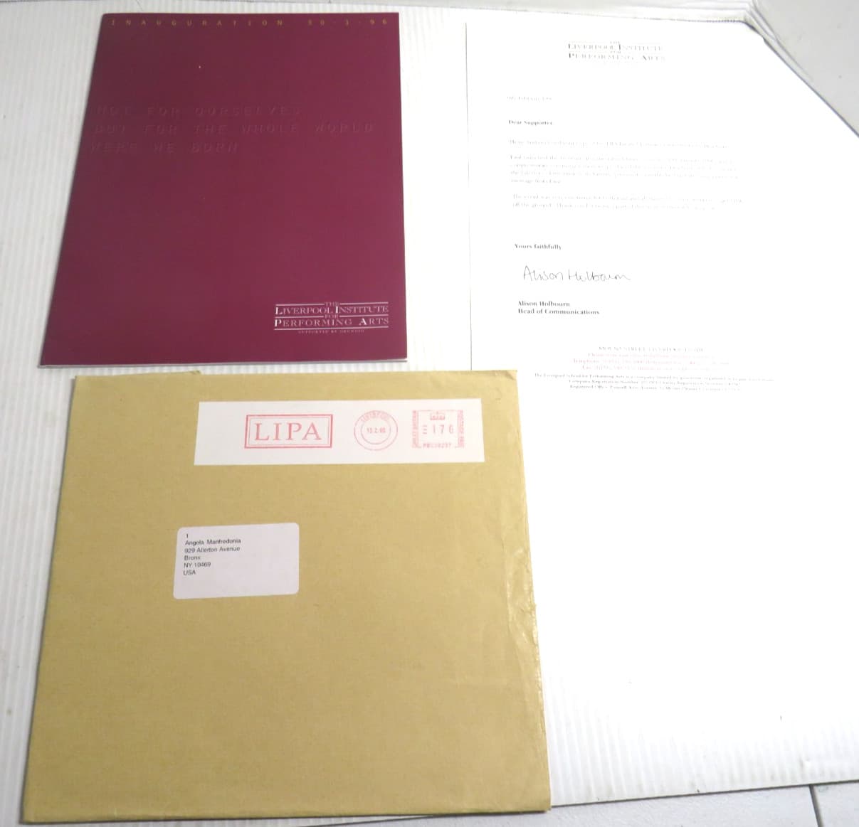 Liverpool Institute Performing Arts Center Limited Edition Brochure McCartney