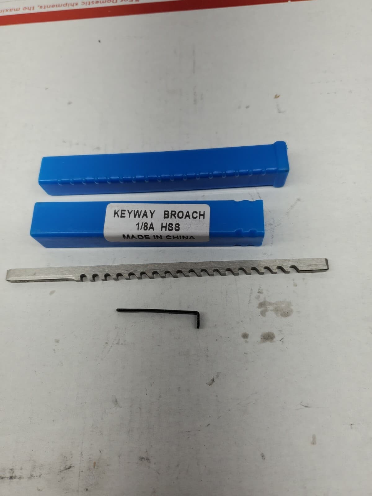 HSS 1/8A Push-Type Keyway Broach Metric Tools Pulley Bore Key Way 1/8" A