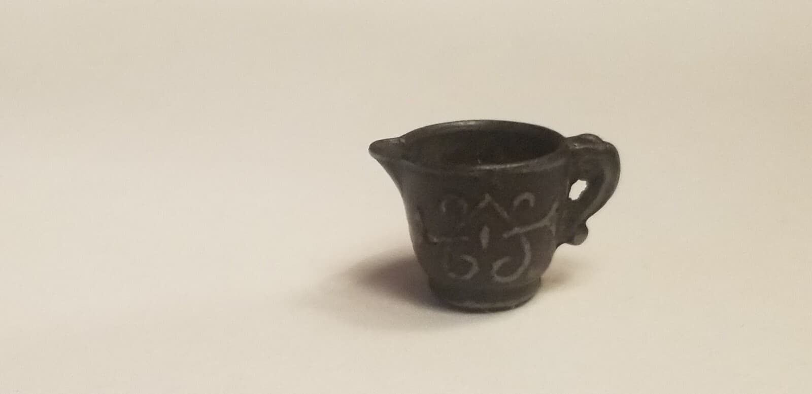 1926 Vintage Cracker Jack Premium Prize Dollhouse Miniature Metal Creamer