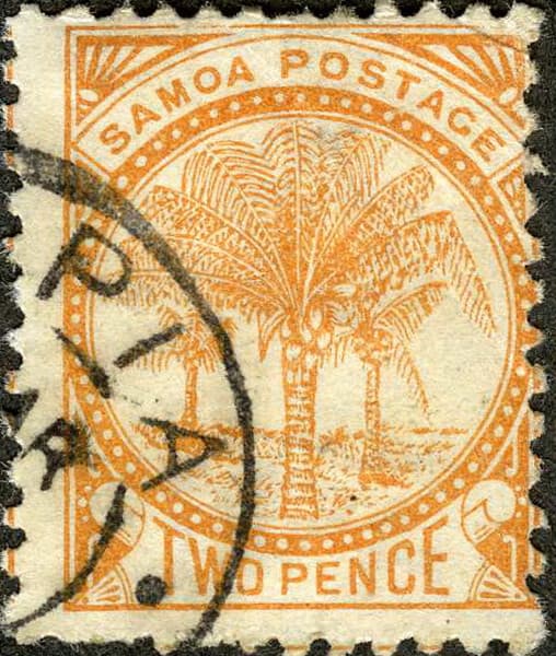 Samoa 1897 Palm Trees Used (SC# 13)