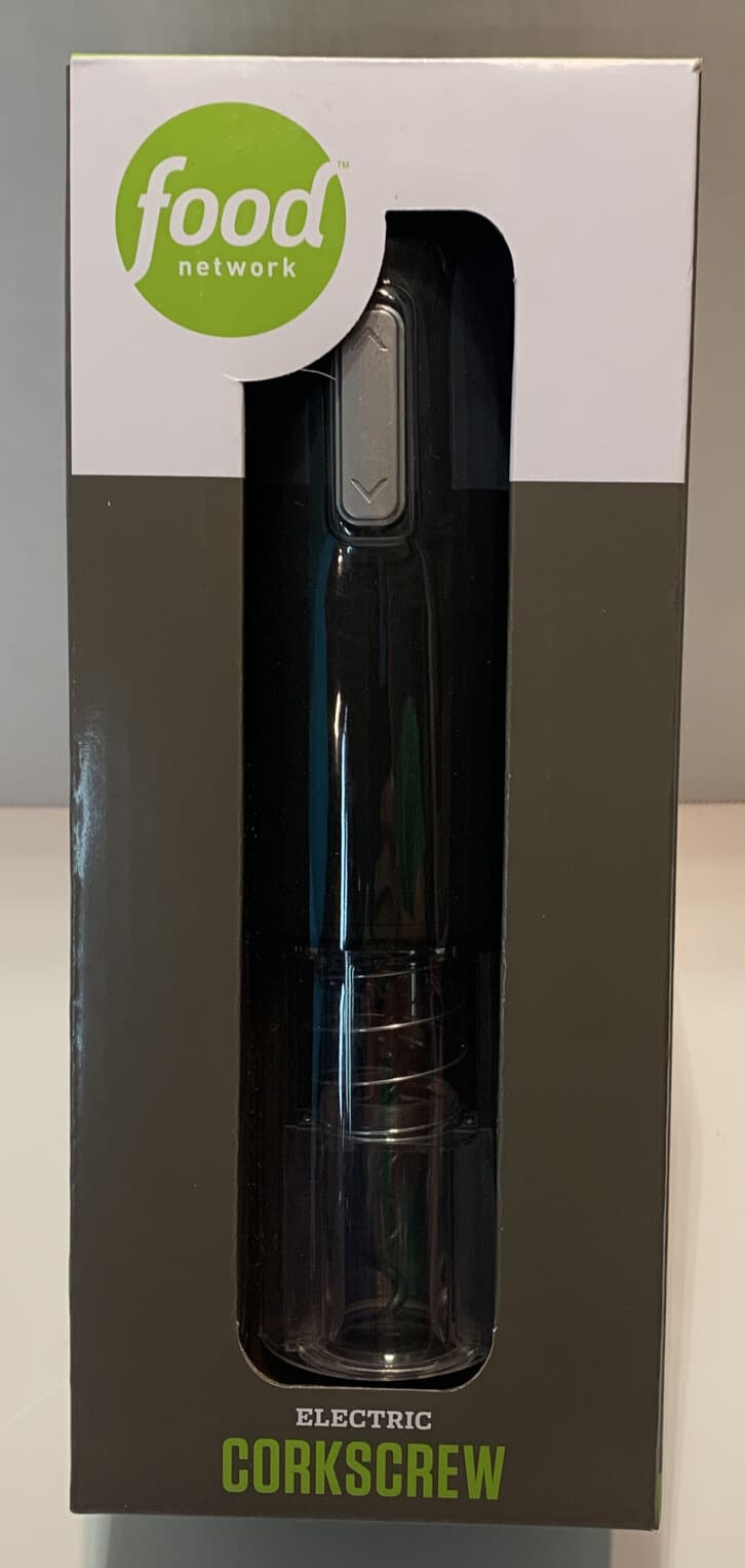 Food Network Electric Corkscrew New In Box With Storage Stand And Foil Cutter