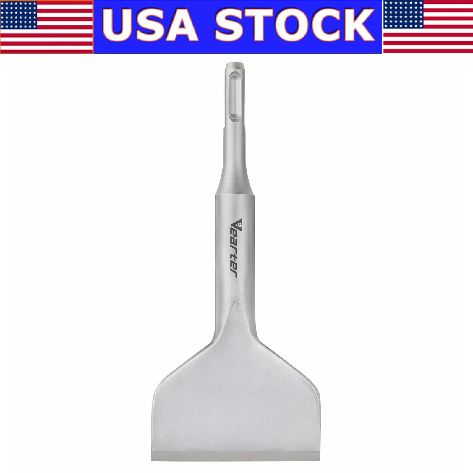 Vearter SDS PLUS Floor Scraper 3''X6.3'' Curved Chisel Bit for Hammer Drill