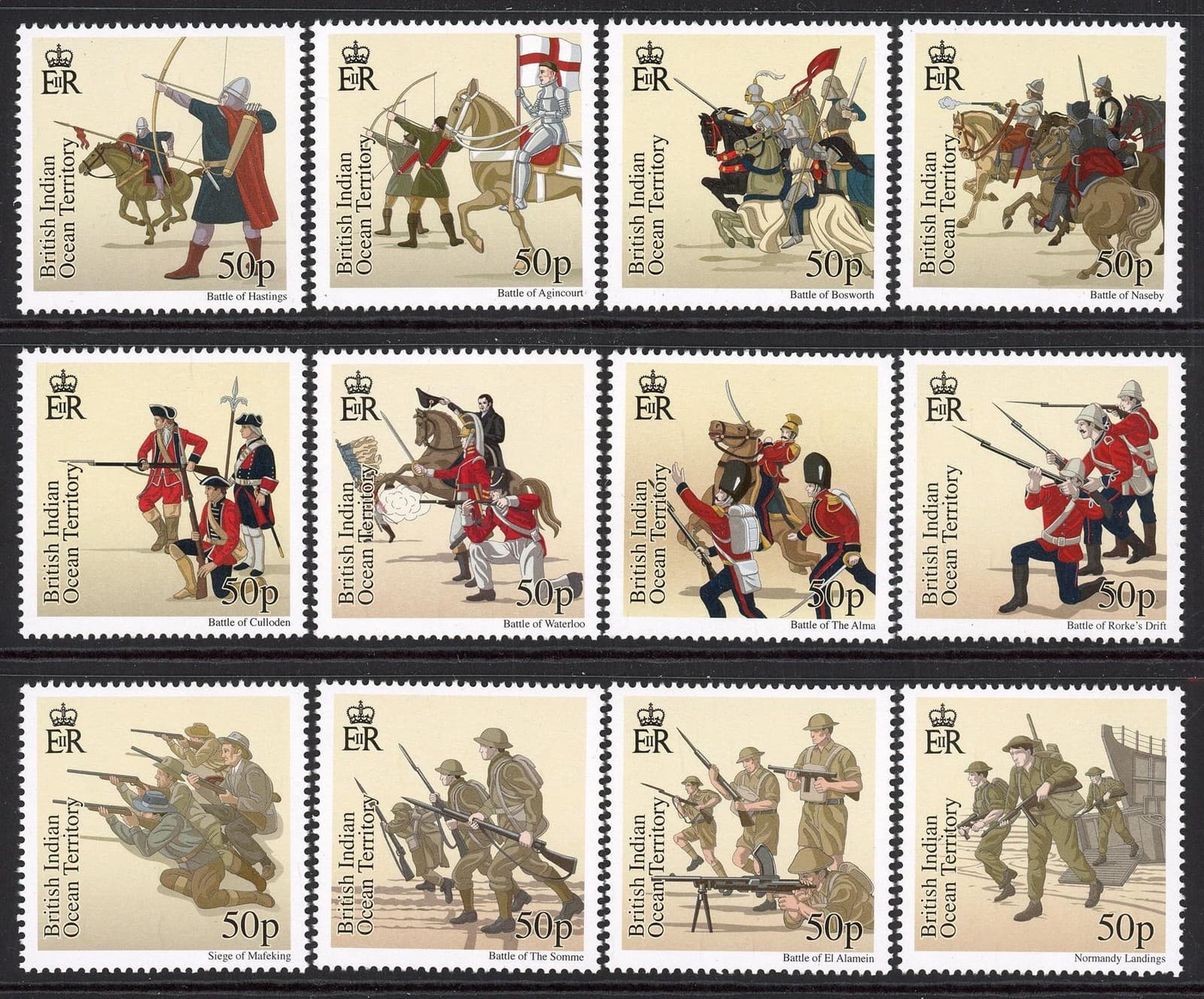 British Indian Ocean Territory 2010 (30 Sept) SG.439-450 U/M