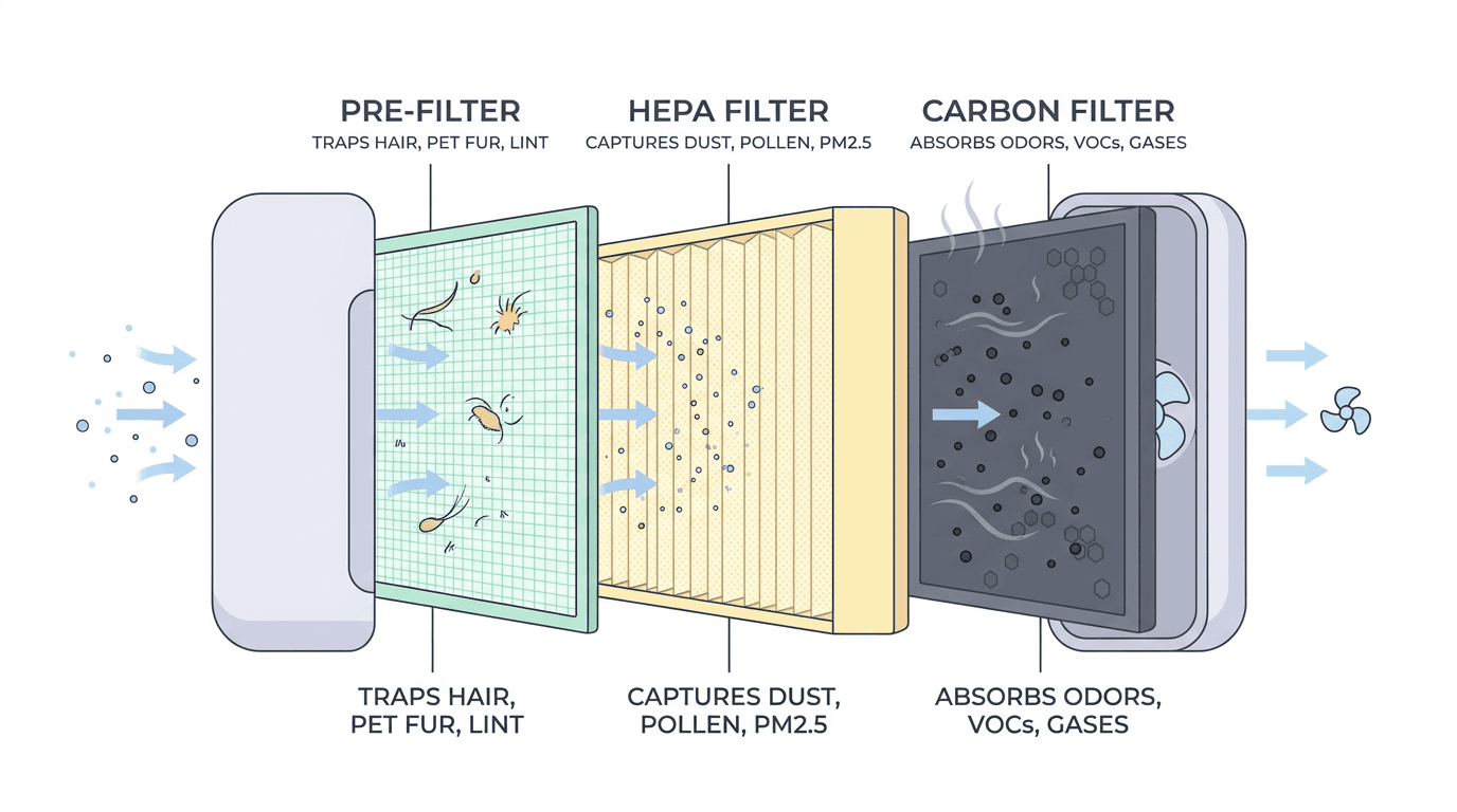 The Three Stages of Filtration