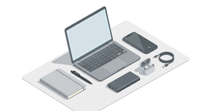 A tidy desk setup showcasing budget-friendly tech for school and music.
