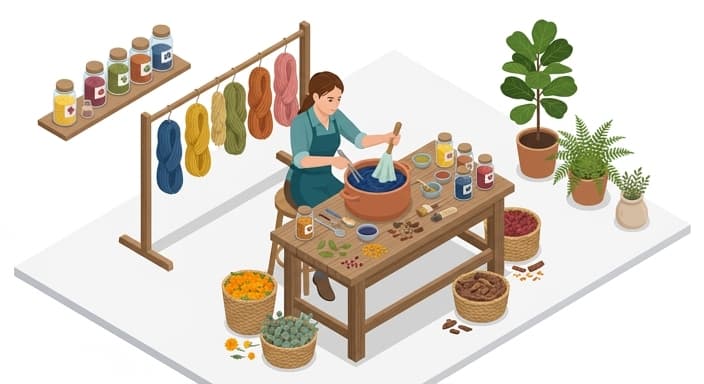 An immersive experience like a natural dyeing workshop that embodies ethical, low-impact gifting.