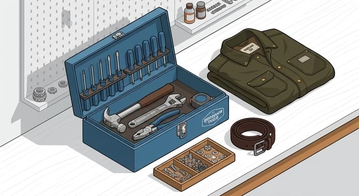 A curated display of durable, long-lasting tools and apparel ready for Mother's Day gifts.
