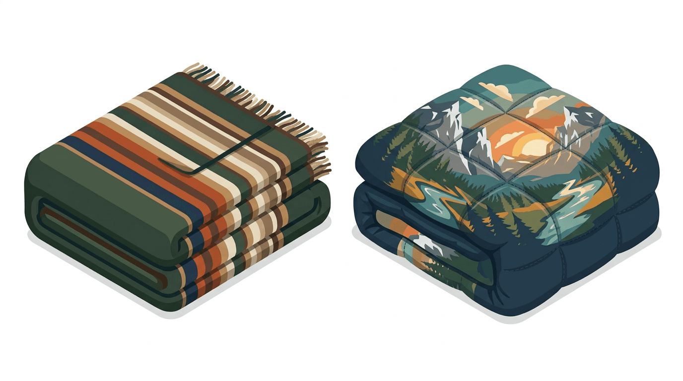 Cozy essentials for home or the campsite.