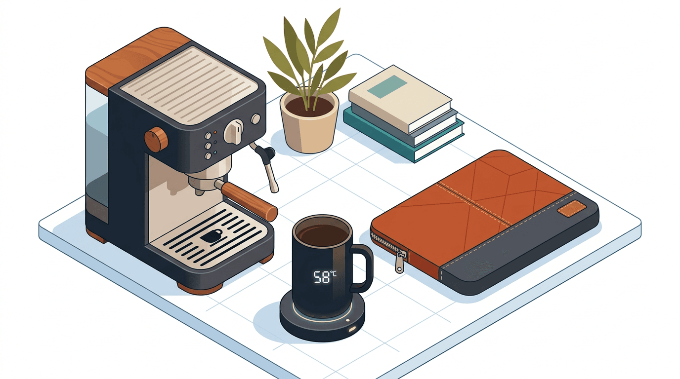 Elevating the daily work-from-home ritual with quality coffee and travel gear.