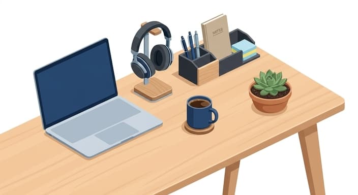 A polished workstation ready for a new professional role.