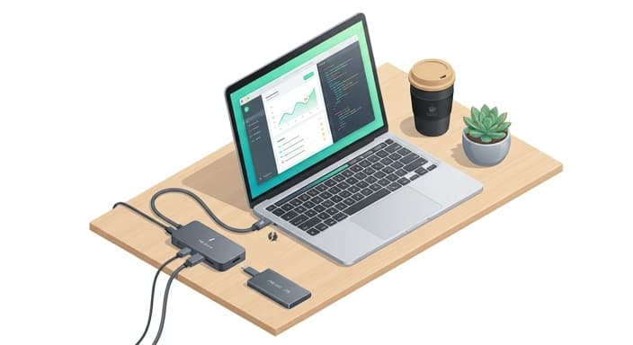 A portable, professional workstation built for fast data transfer and mobility.