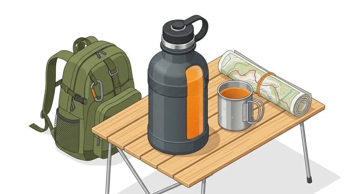 Rugged hydration gear ready for base camp on a hot day.