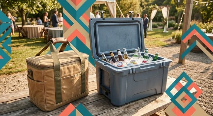 A heavy-duty insulated tote and large cooler ready for summer entertaining.