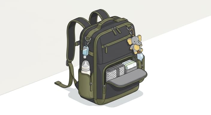 A sleek commuter diaper bag ready for busy dads on the go.