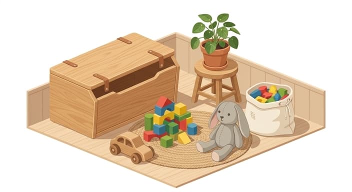 Durable wooden and organic-textile toys ready for years of play.