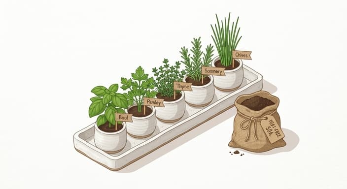 A hand-thrown ceramic herb kit for sustainable, zero-waste gifting.