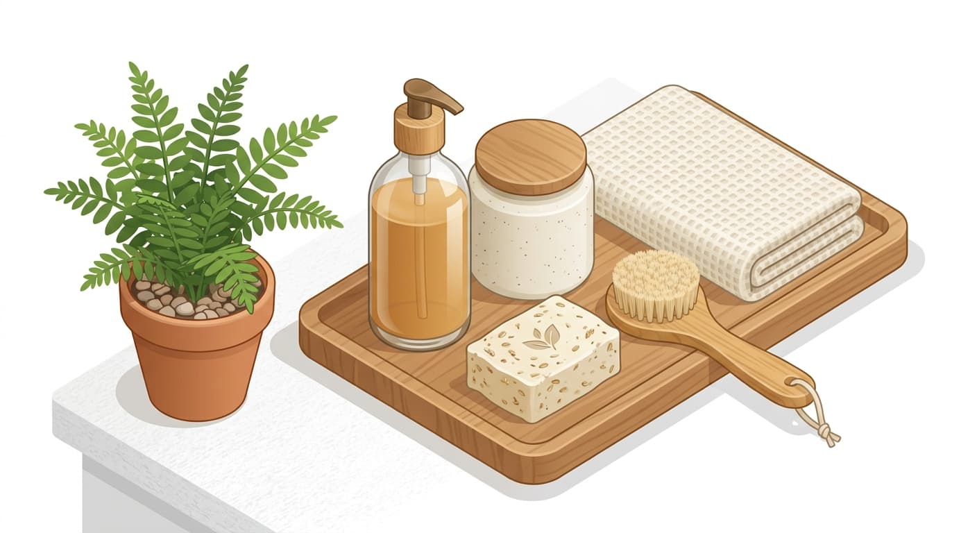 Luxurious eco-friendly pampering set for a conscious skincare ritual.