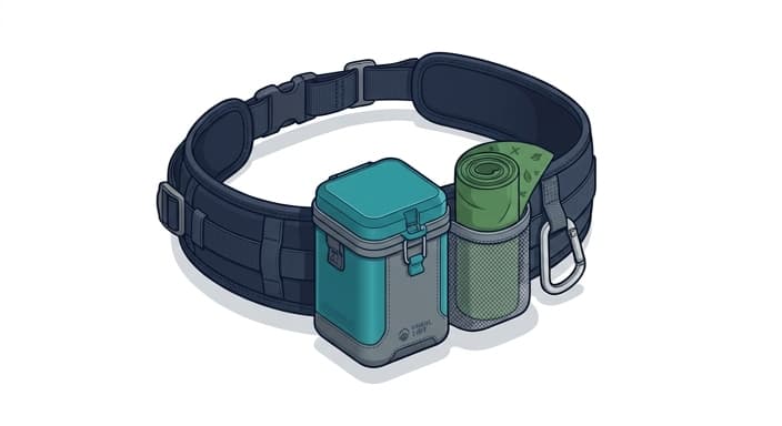 A reusable waste-carry system ready for Leave No Trace cleanup.