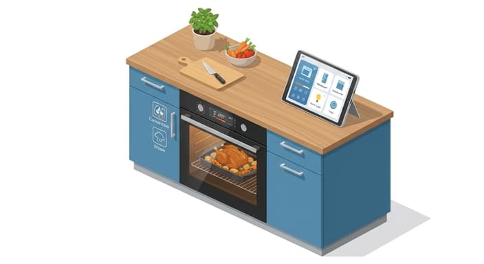 A connected kitchen ecosystem where steam, convection, and smart devices synchronize for perfect timing.