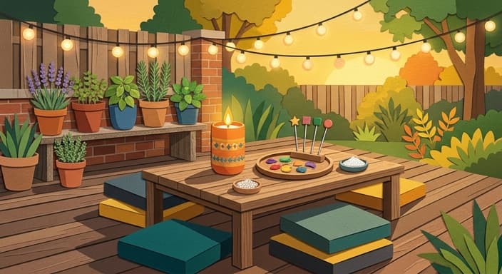 A warm patio setup with durable seating and handy bar accessories for a summer gathering.