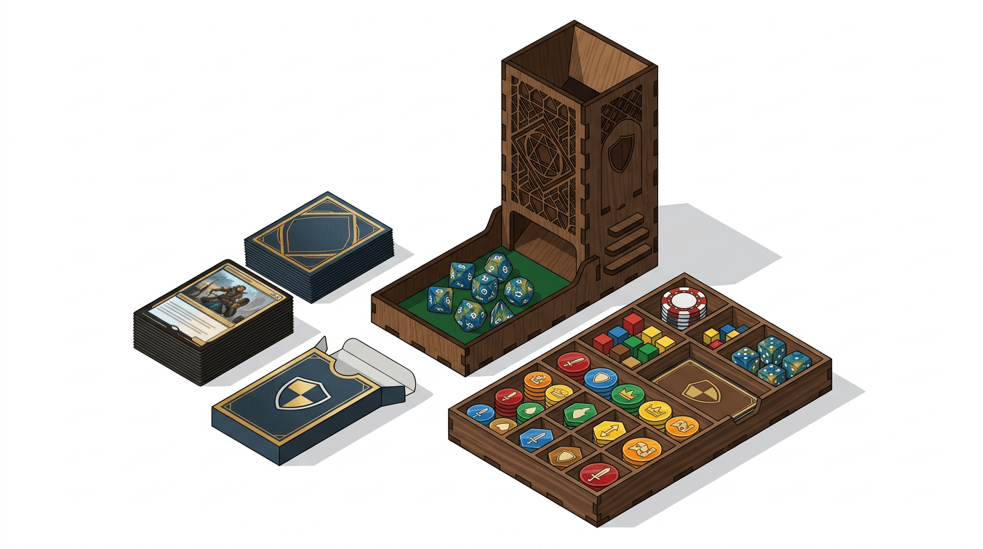 Premium accessories that elevate the board gaming experience.