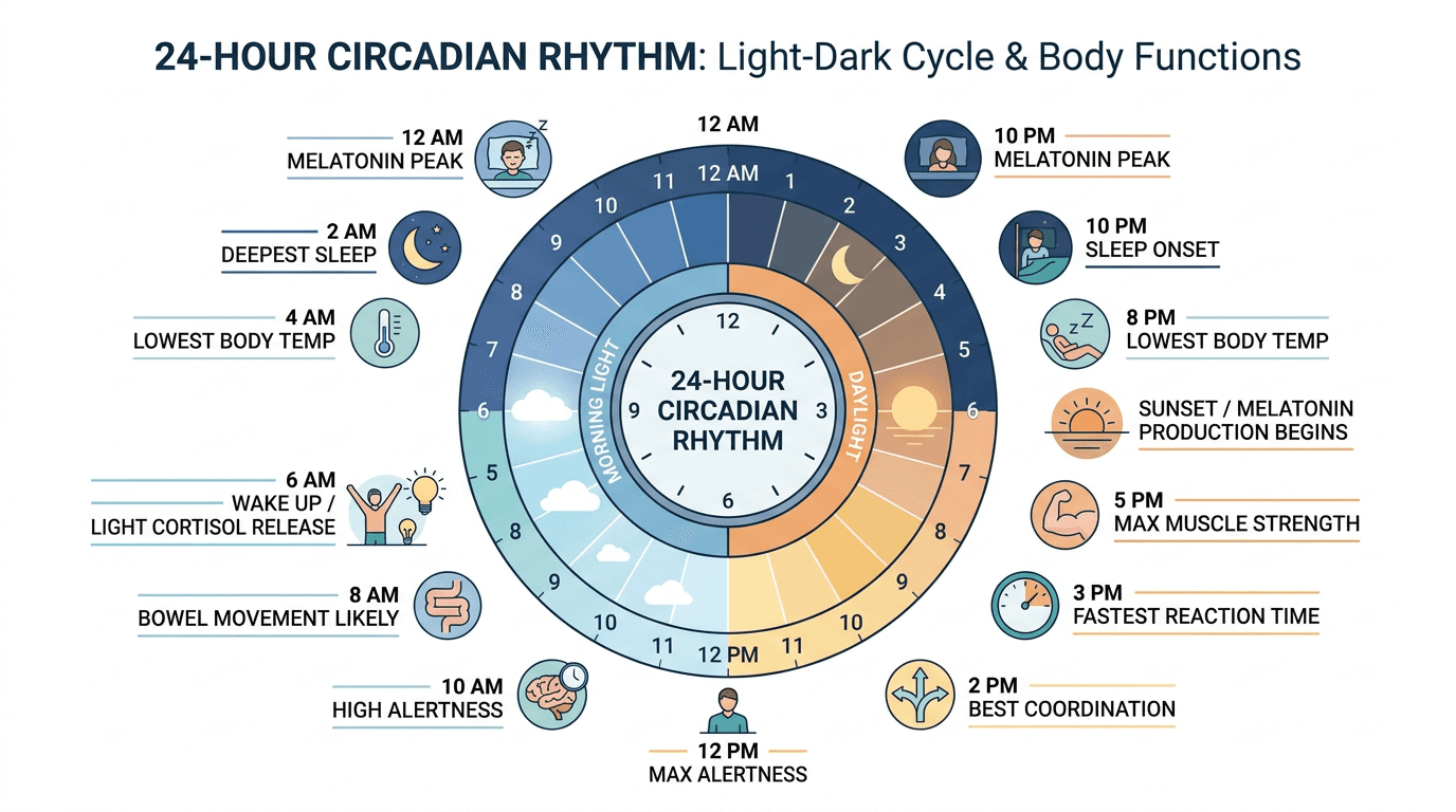 A visual guide to how light temperature affects the human sleep-wake cycle
