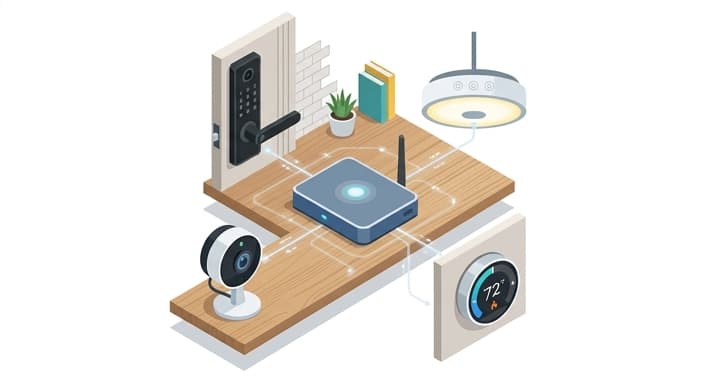 A centralized smart hub unifies devices for effortless control.