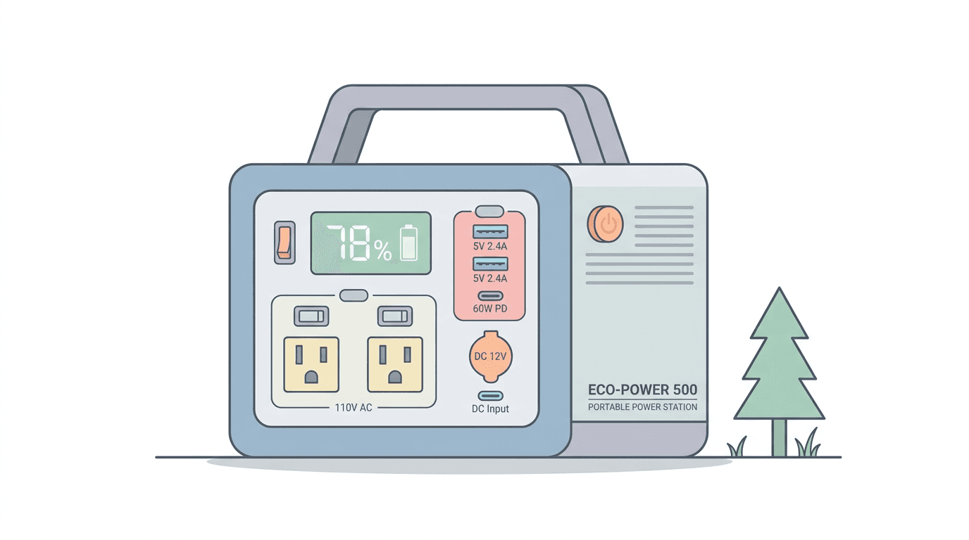 Portable Power Station Illustration