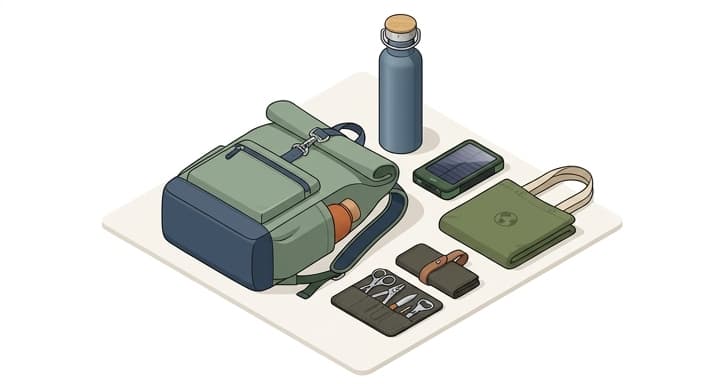 A portable, eco-friendly gift set designed for a graduate on the move.